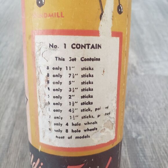 Vintage 50s Original Clinker Toy Building Set #1 Made In Australia Incomplete - Picture 6 of 7